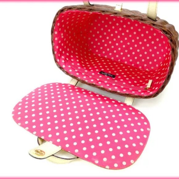 Kate Spade Handbag Beige Brown Woman Authentic - Picture 2 of 4